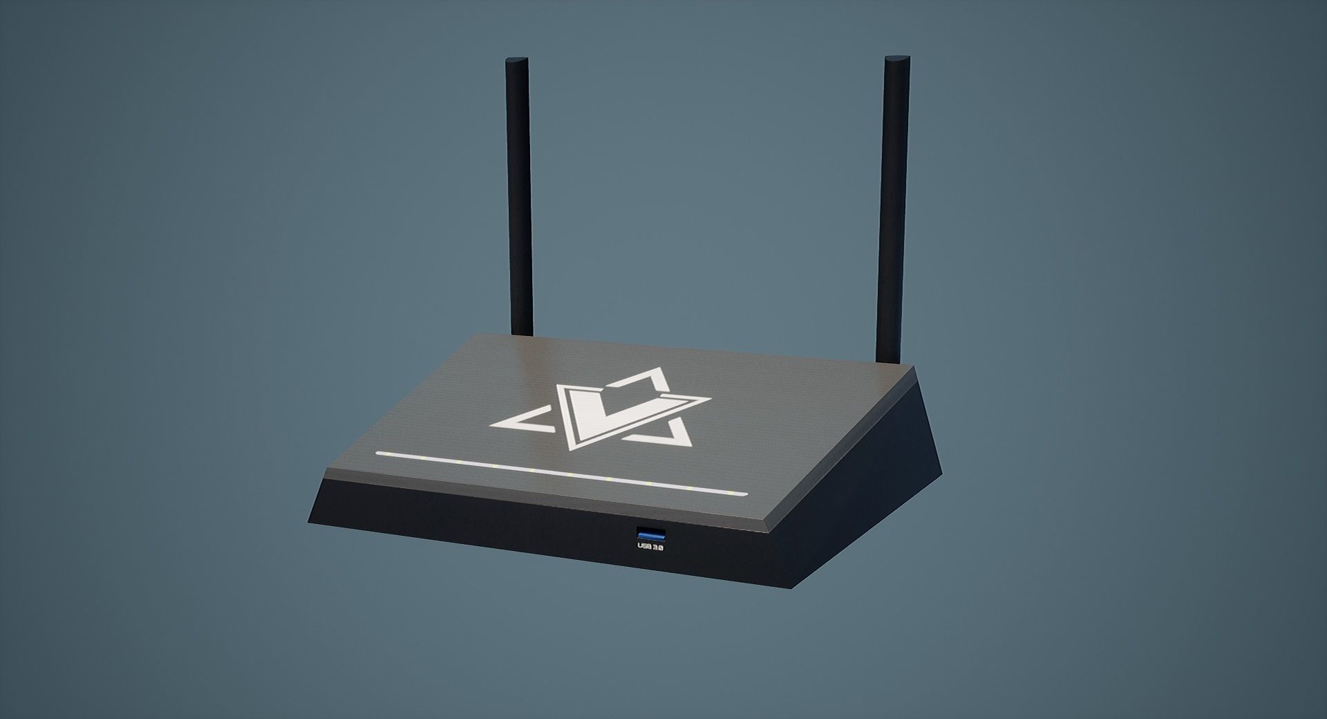 Modern Wifi Router game-ready asset Free low-poly 3D model_1