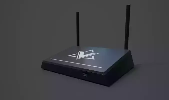 Modern Wifi Router game-ready asset Free low-poly 3D model