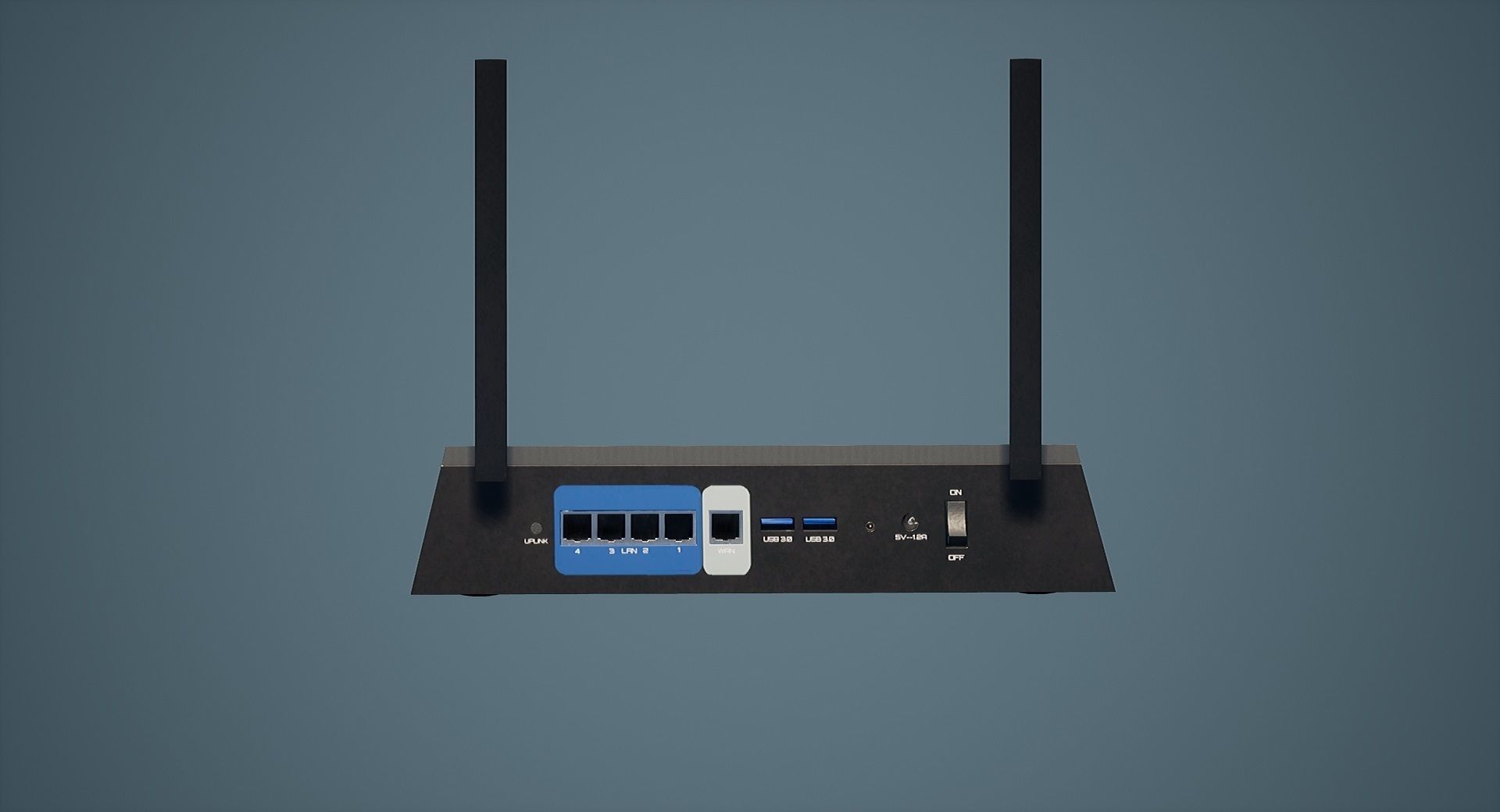 Modern Wifi Router game-ready asset Free low-poly 3D model_7