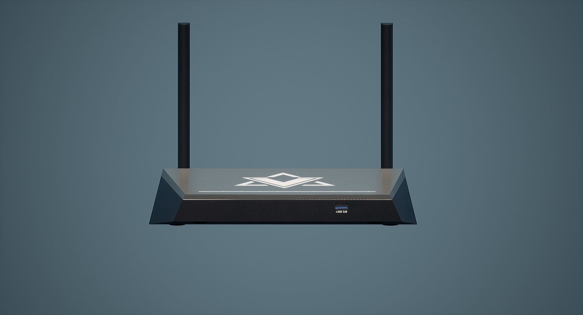 Modern Wifi Router game-ready asset Free low-poly 3D model_5