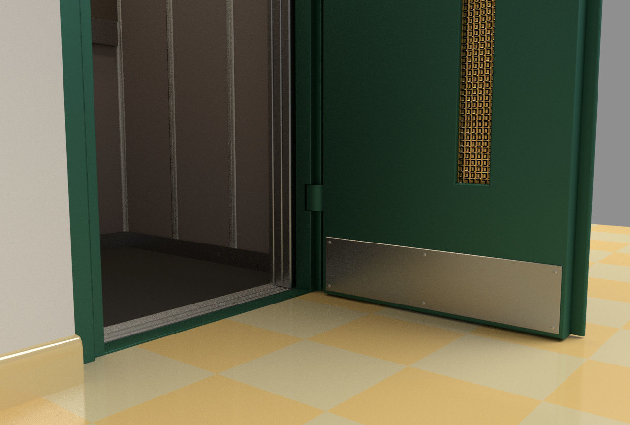 European vintage elevator 3D model_6