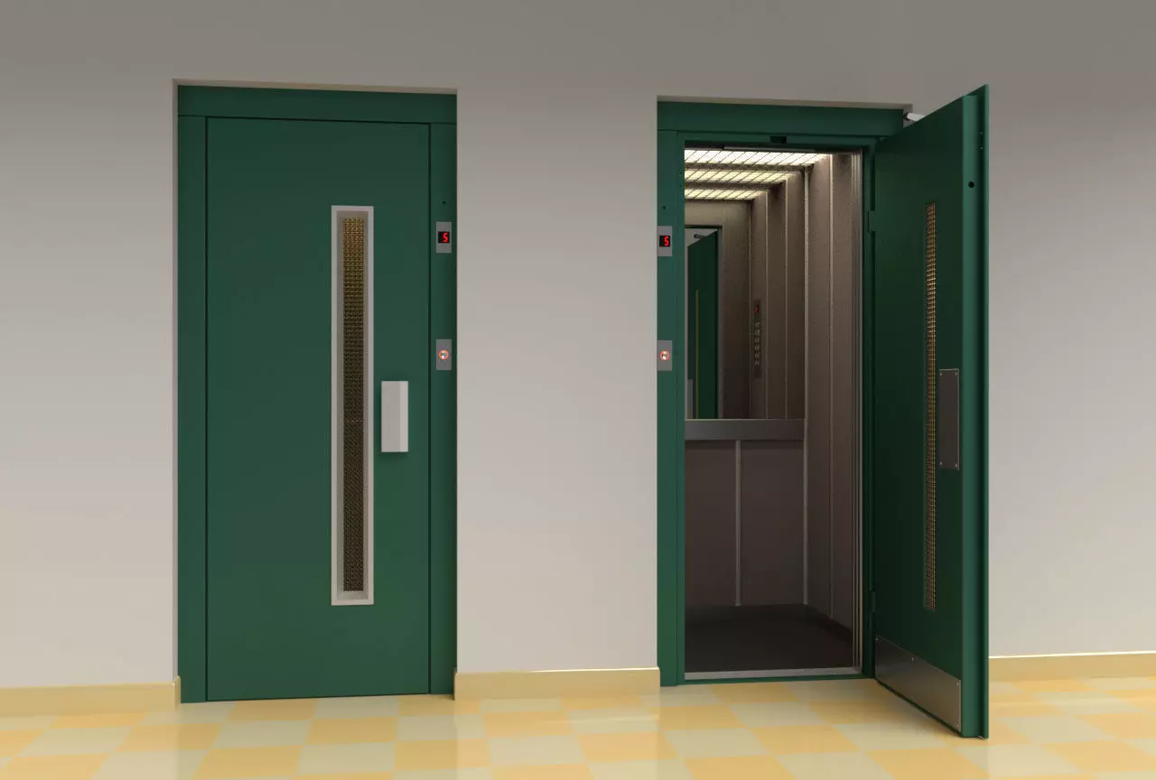 European vintage elevator 3D model_0