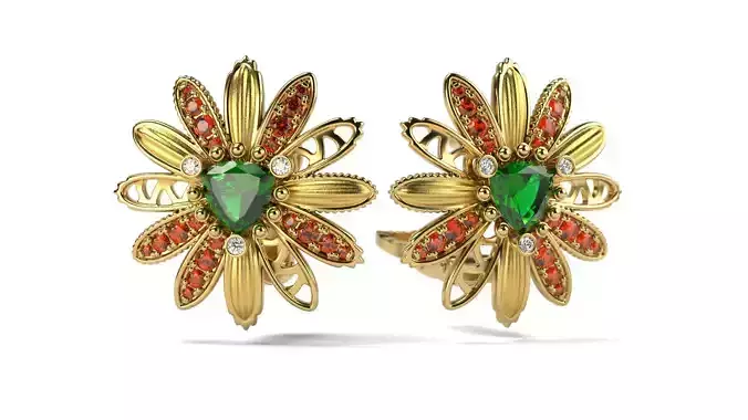 Margarita earring copy Carrera 3D print model
