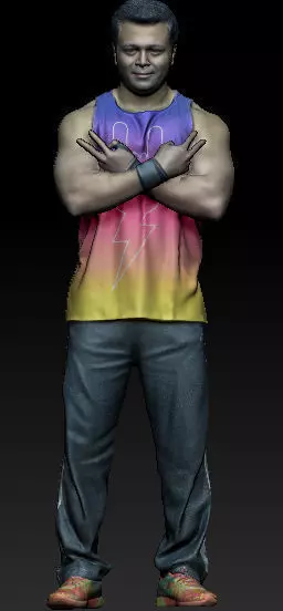 male head Free 3D model