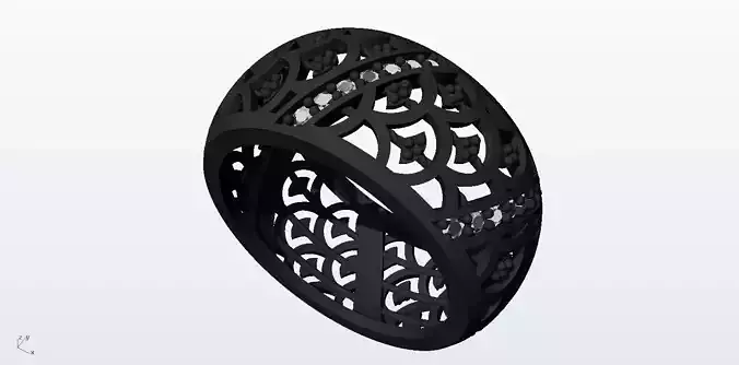 RZR-r175 ring with diamonds