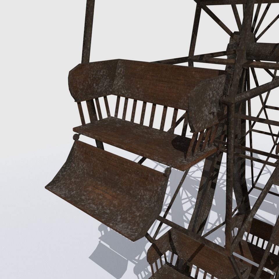 Abandoned Ferris Wheel Low-poly 3D model_2