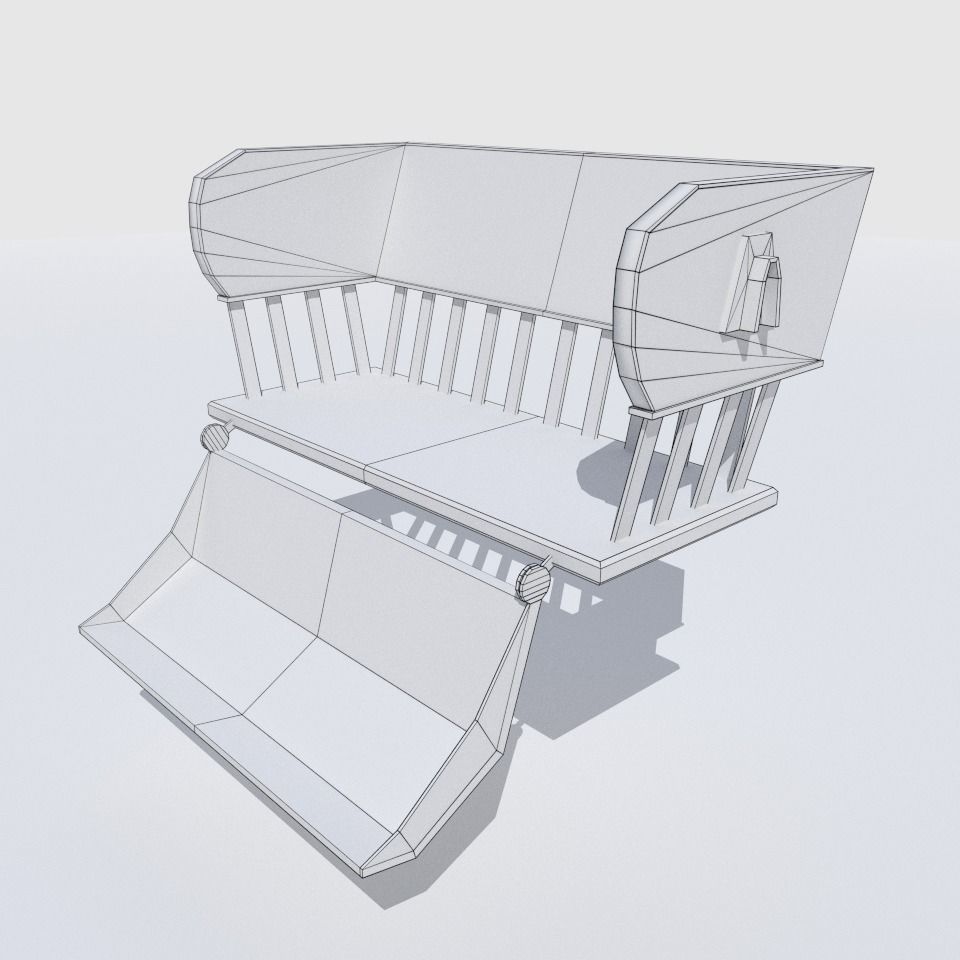 Abandoned Ferris Wheel Low-poly 3D model_3