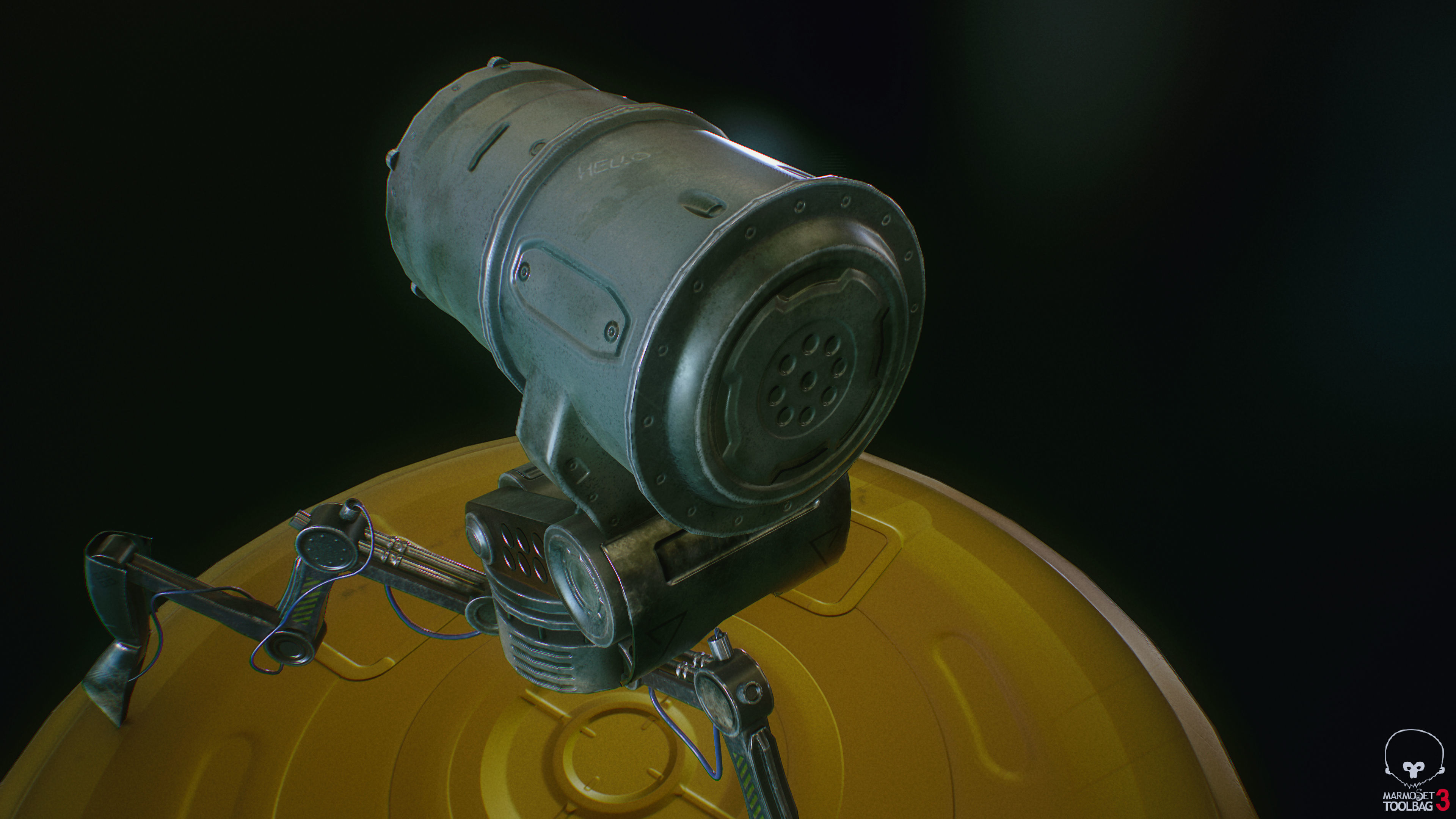 Robot helper Free low-poly 3D model_2