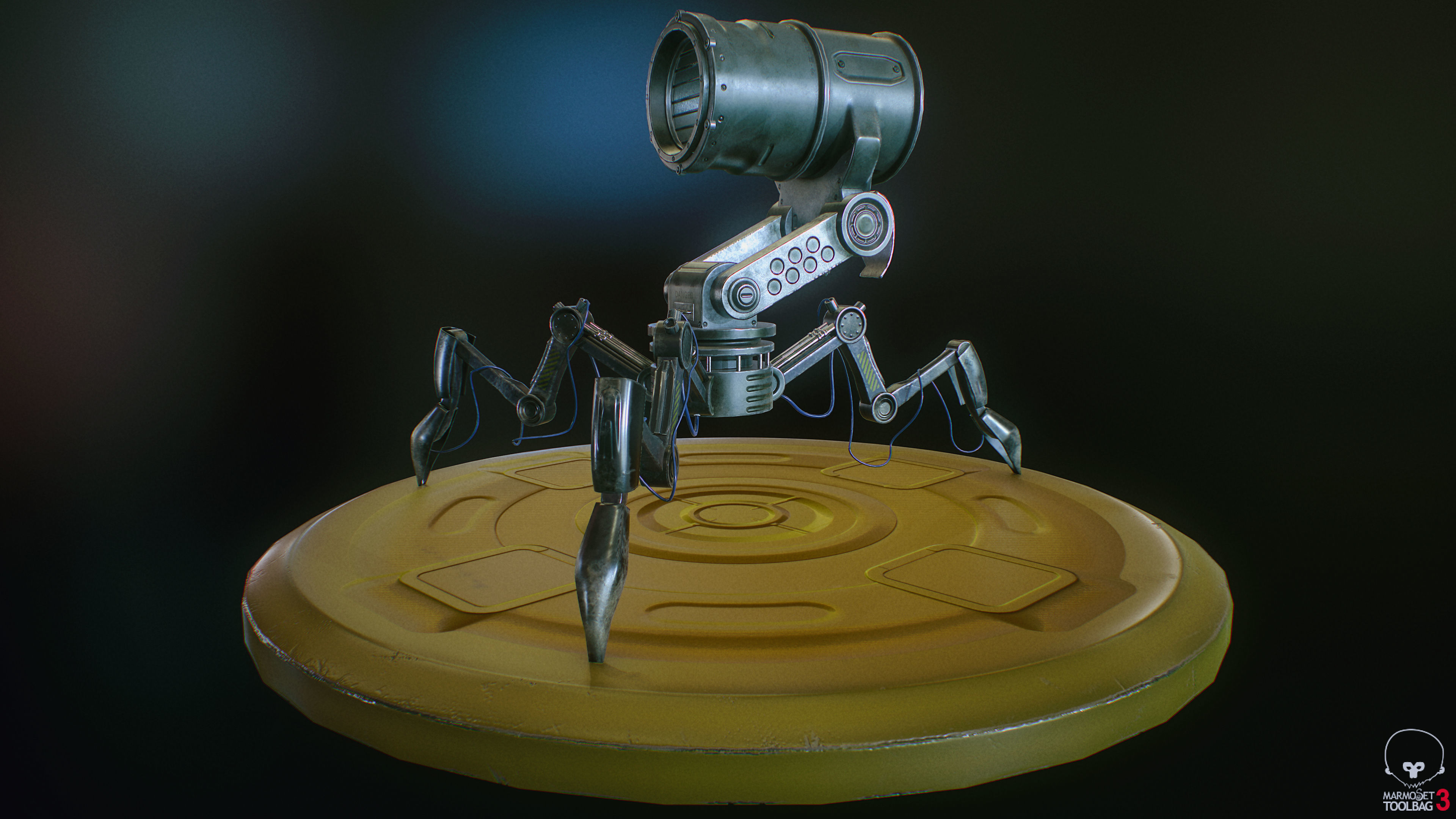 Robot helper Free low-poly 3D model_0