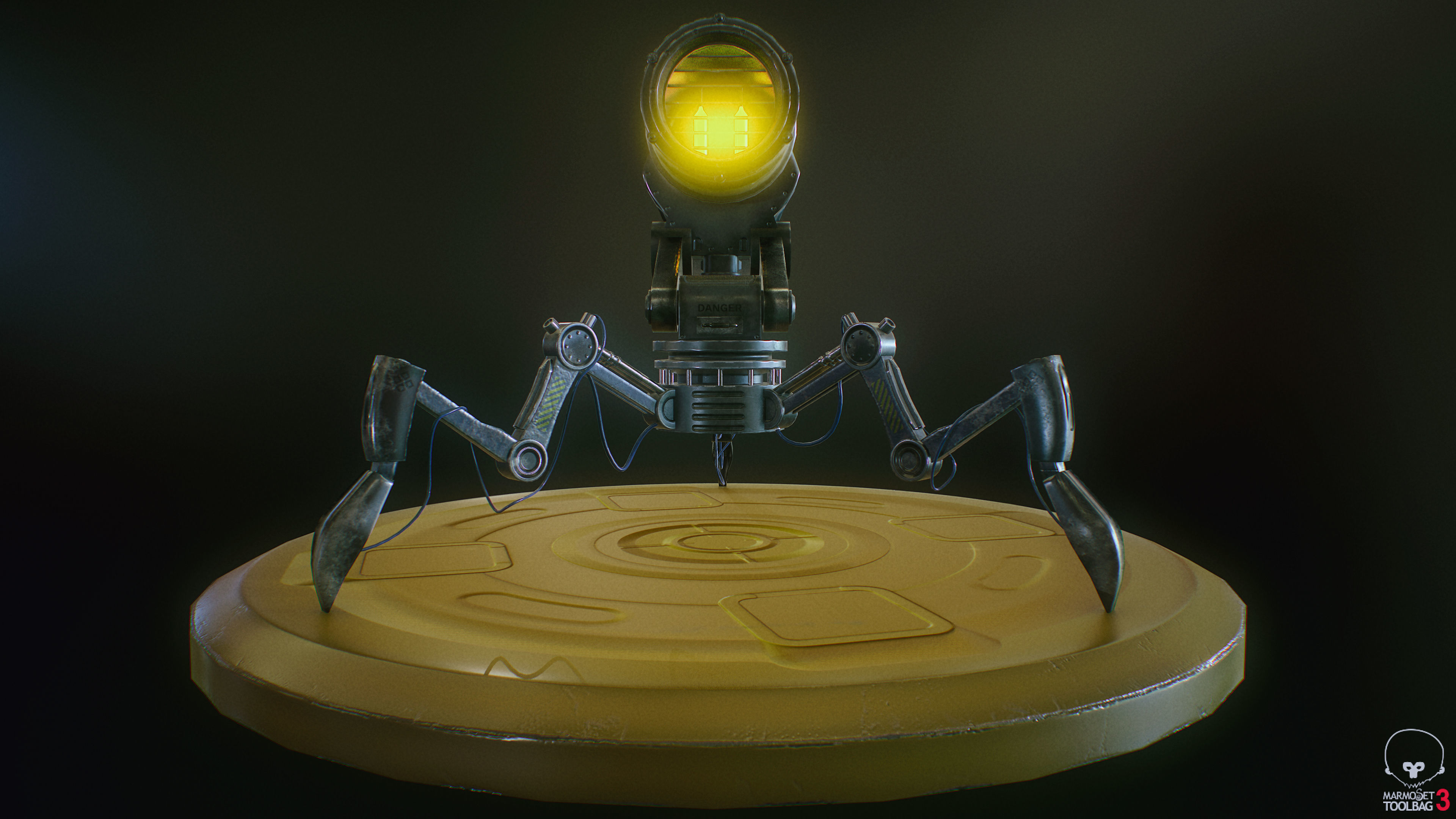 Robot helper Free low-poly 3D model_1