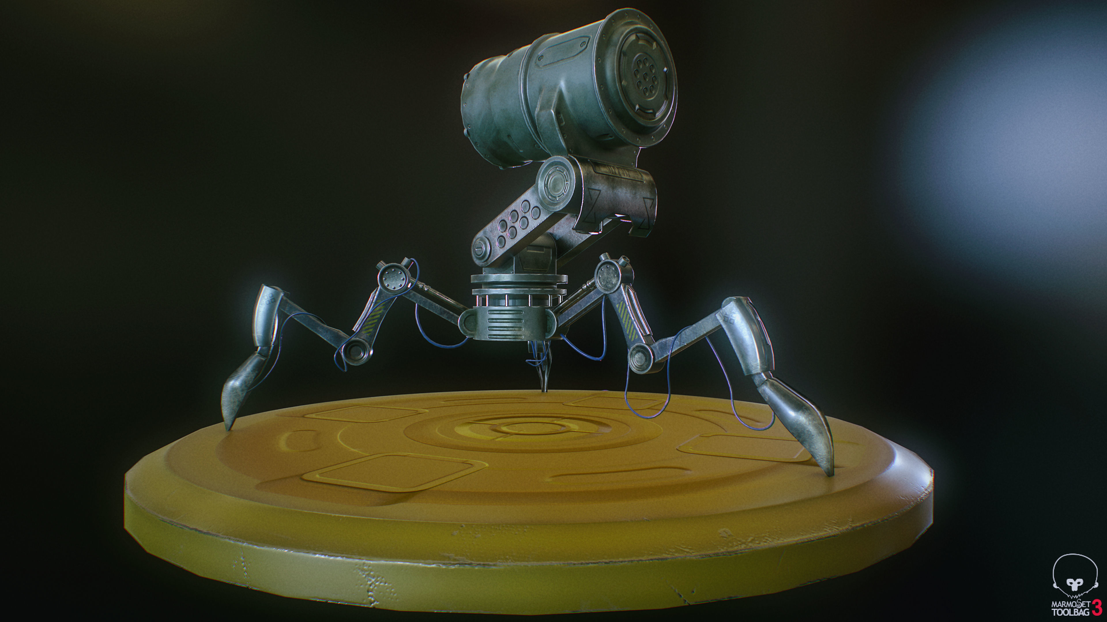 Robot helper Free low-poly 3D model_3