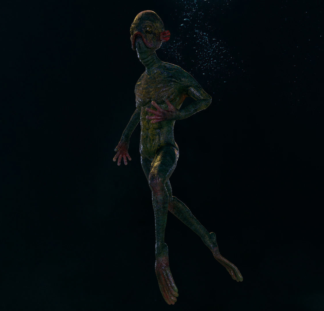 Shape of Water inspired creature 3D model_1