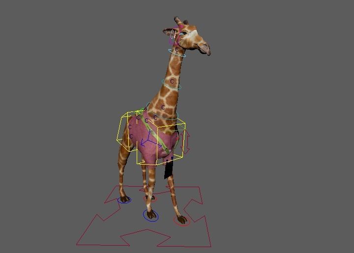Giraffe 3D model_6