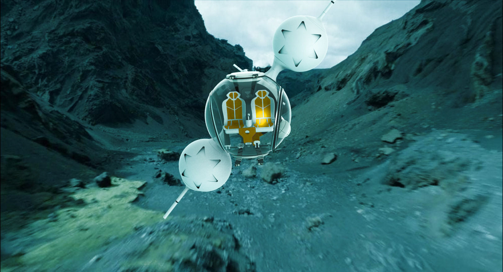 Futuristic Self Balancing Helicopter - Oblivion Concept 3D model_4