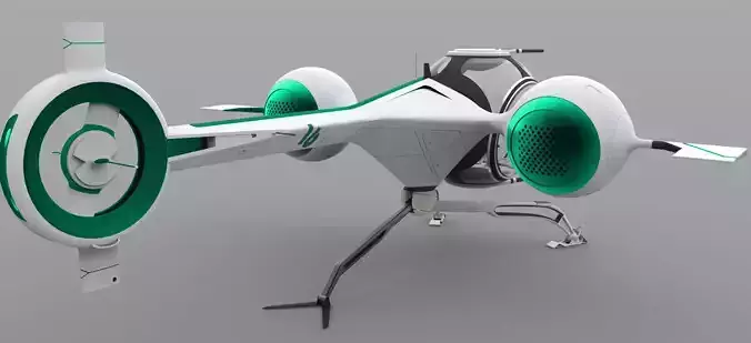 Futuristic Self Balancing Helicopter - Oblivion Concept 3D model