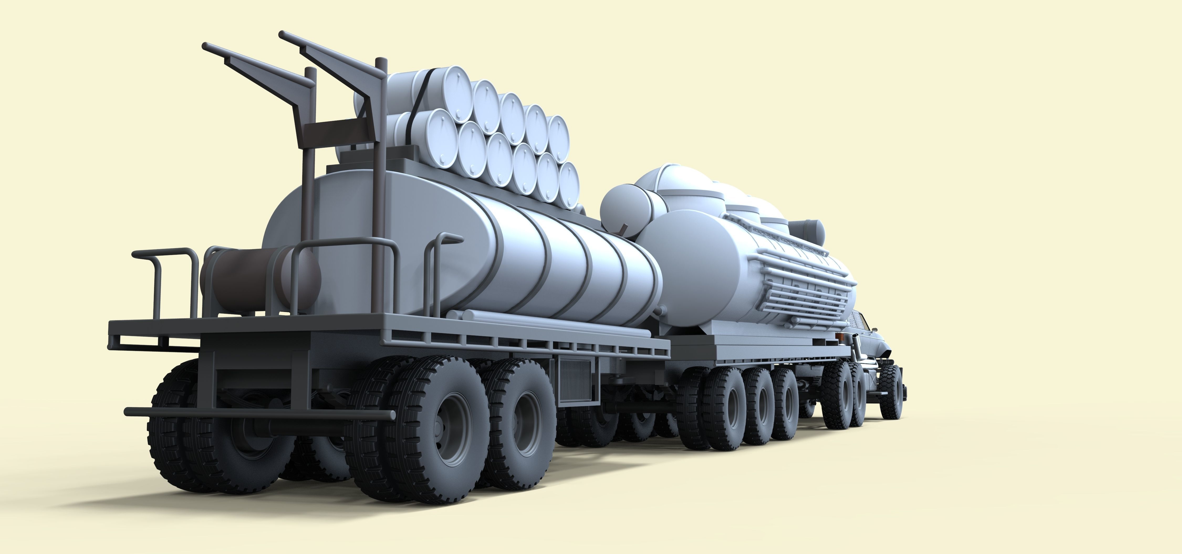 People eater fuel truck from movie Mad Max Fury road 3D model_12