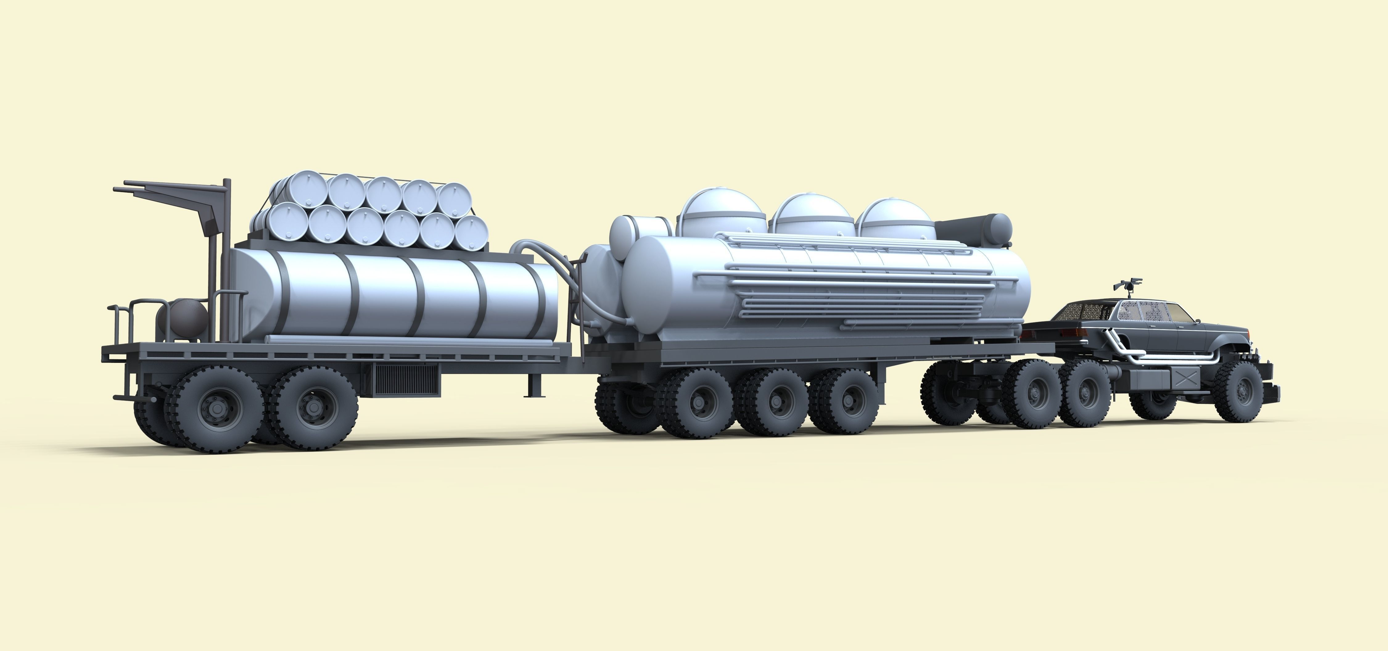People eater fuel truck from movie Mad Max Fury road 3D model_10