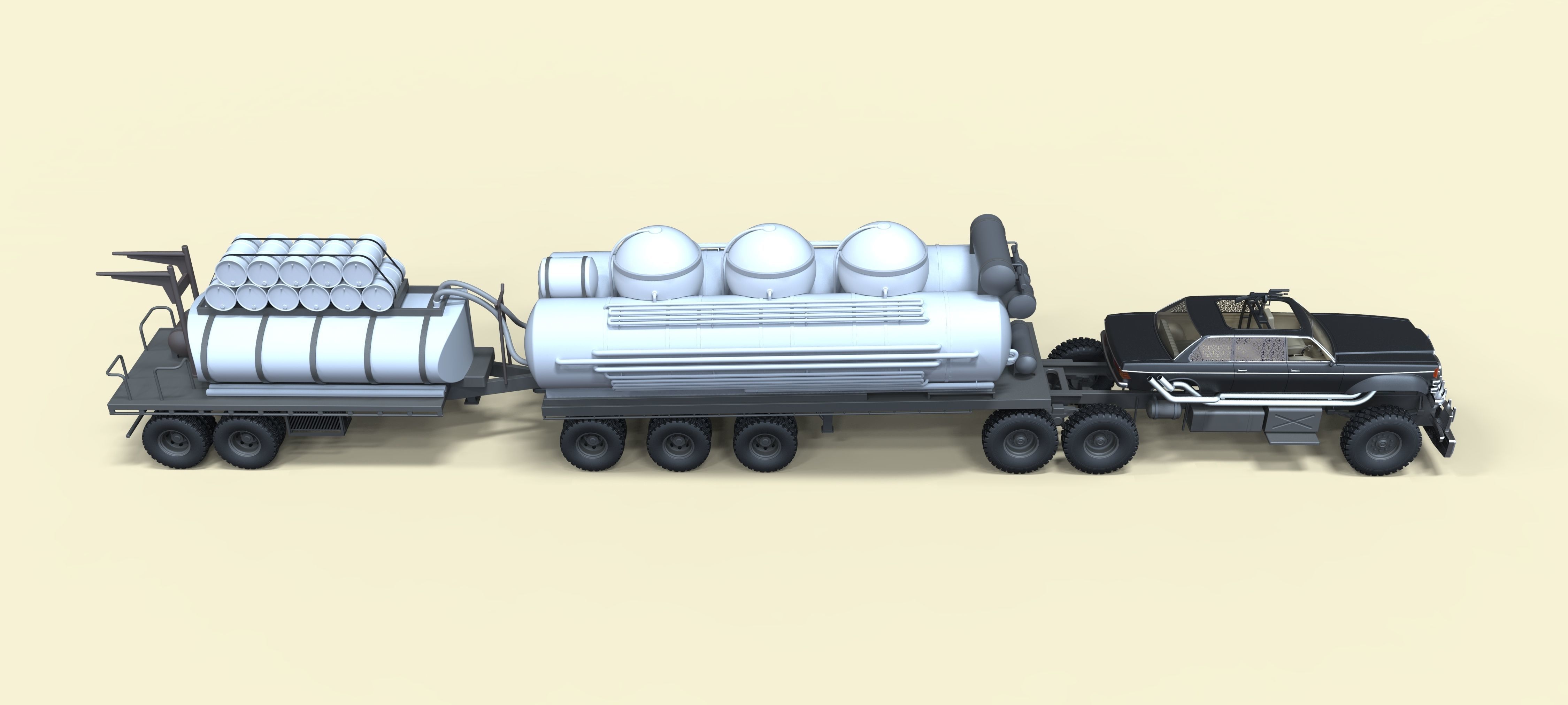 People eater fuel truck from movie Mad Max Fury road 3D model_7