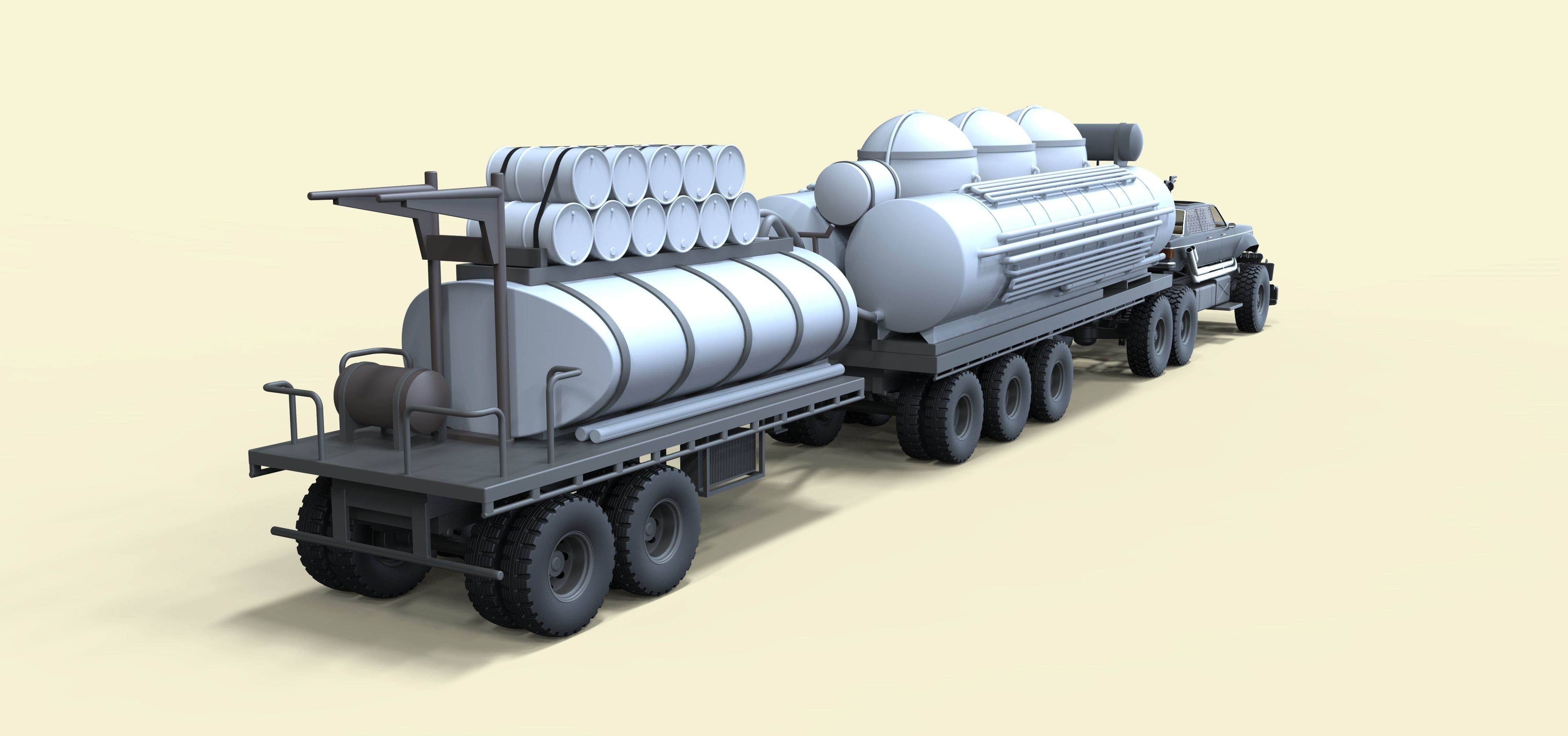 People eater fuel truck from movie Mad Max Fury road 3D model_11