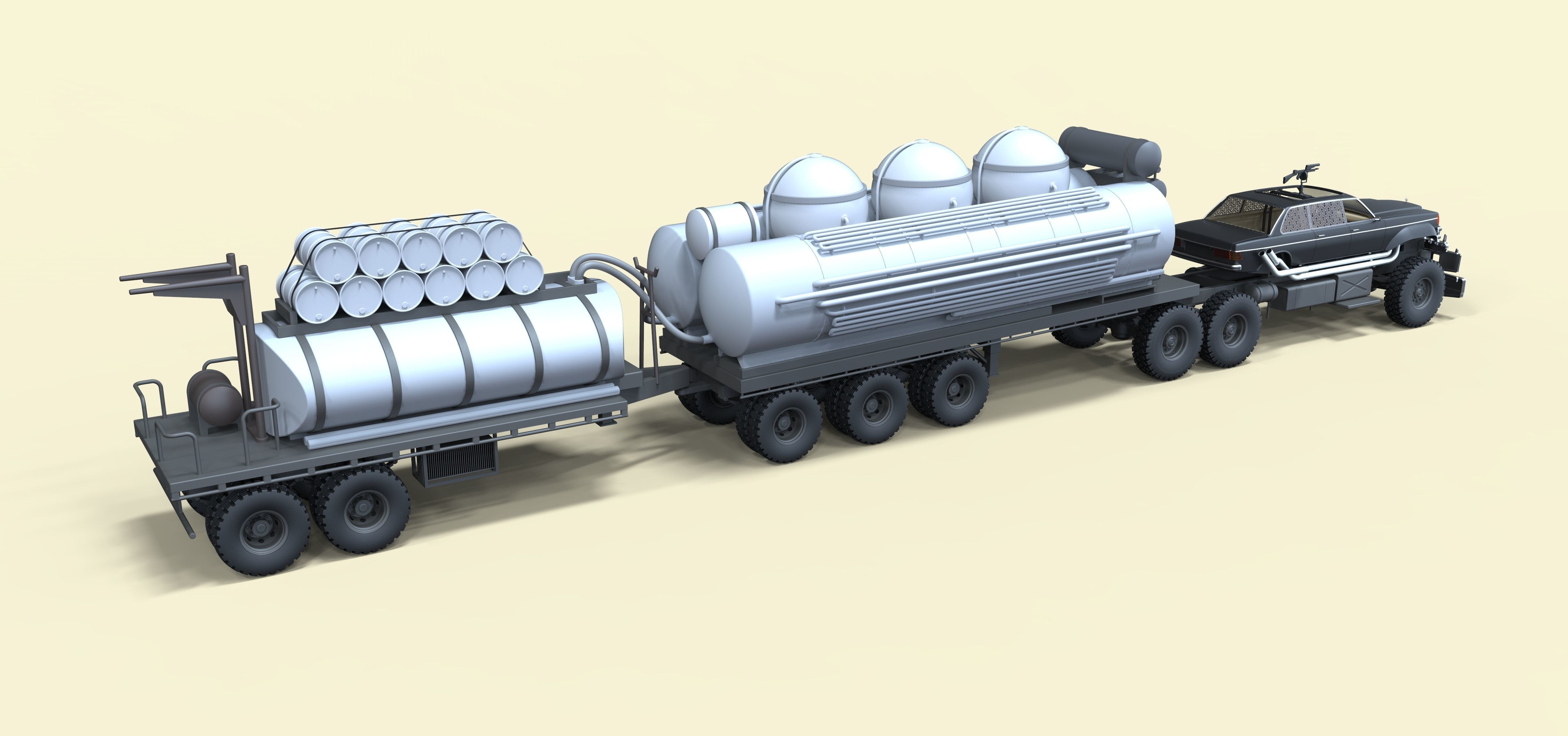 People eater fuel truck from movie Mad Max Fury road 3D model_9