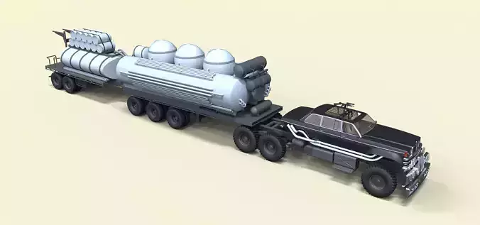 People eater fuel truck from movie Mad Max Fury road 3D model