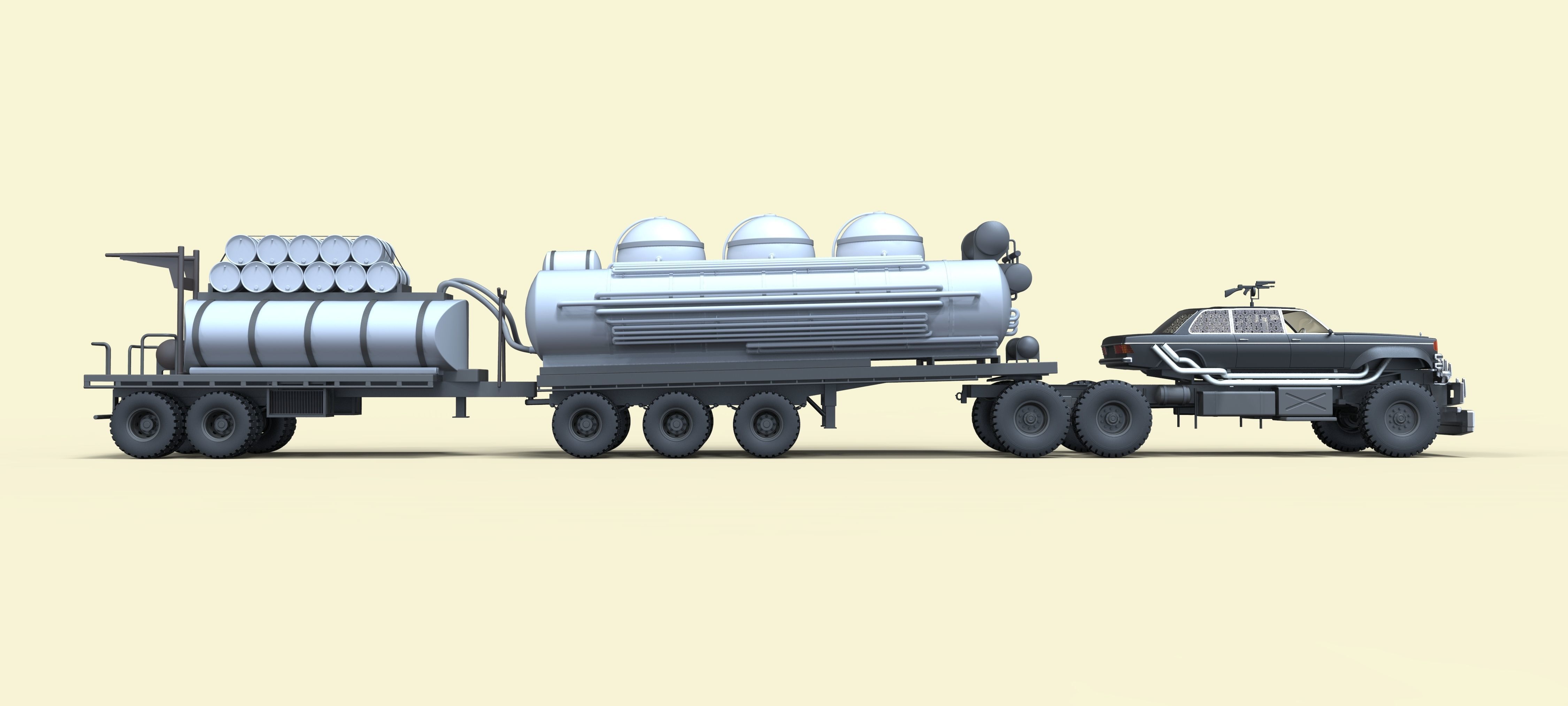 People eater fuel truck from movie Mad Max Fury road 3D model_6