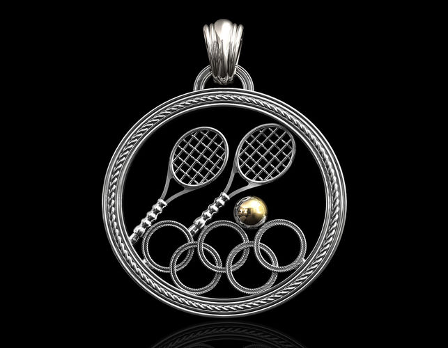 Tennis Olympics pendant