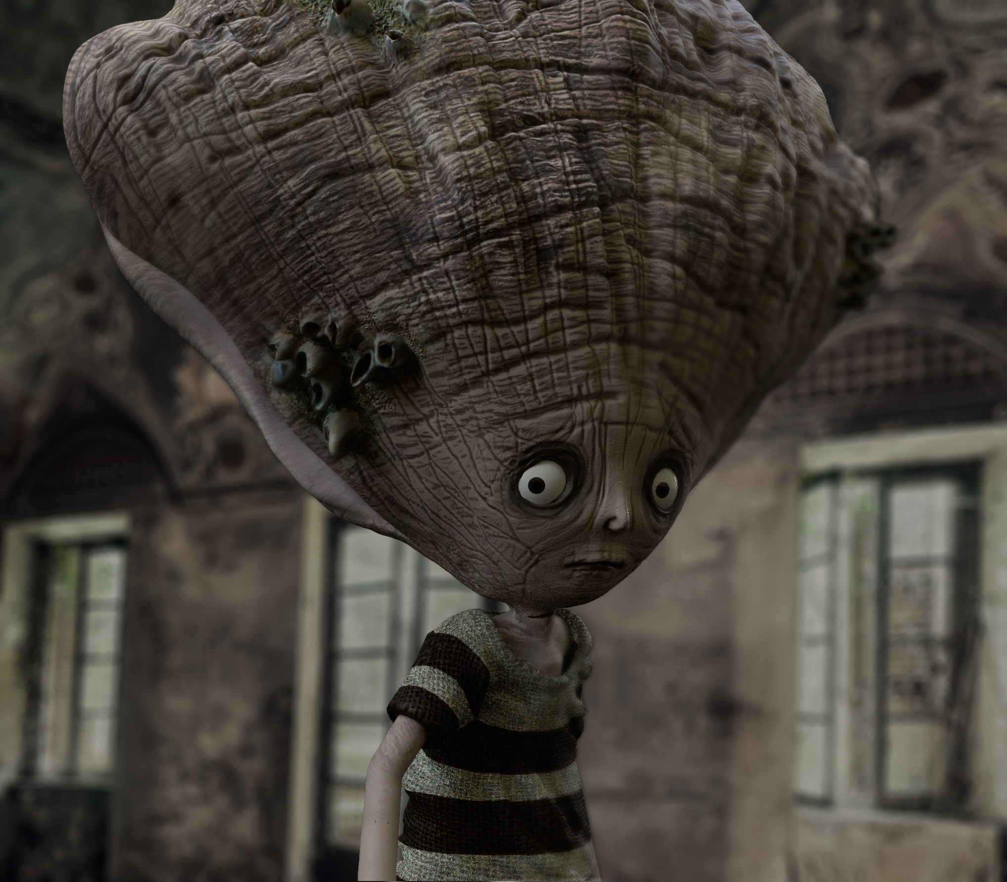 Oyster Boy Low-poly 3D model_1