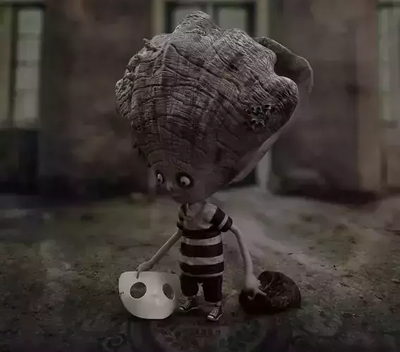 Oyster Boy Low-poly 3D model