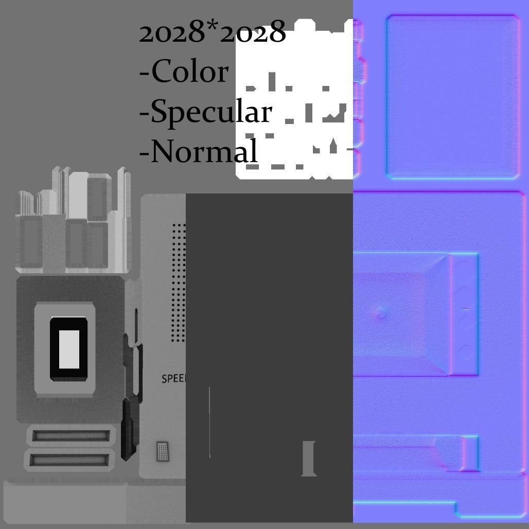 Cassette Tape Recorder Low-poly 3D model_9