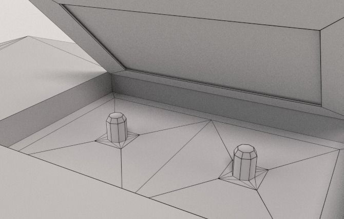 Cassette Tape Recorder Low-poly 3D model_7