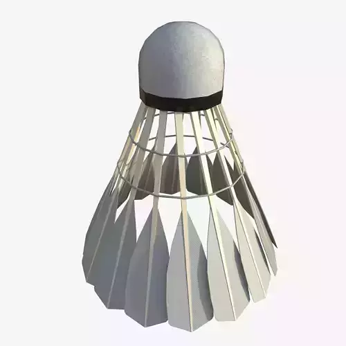 Badminton Shuttlecock Low-poly 3D model