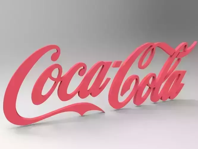 Low Poly Coca Cola Logo