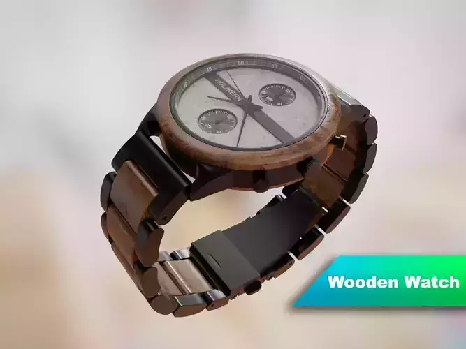 Wooden watch - Holzkern 3D model