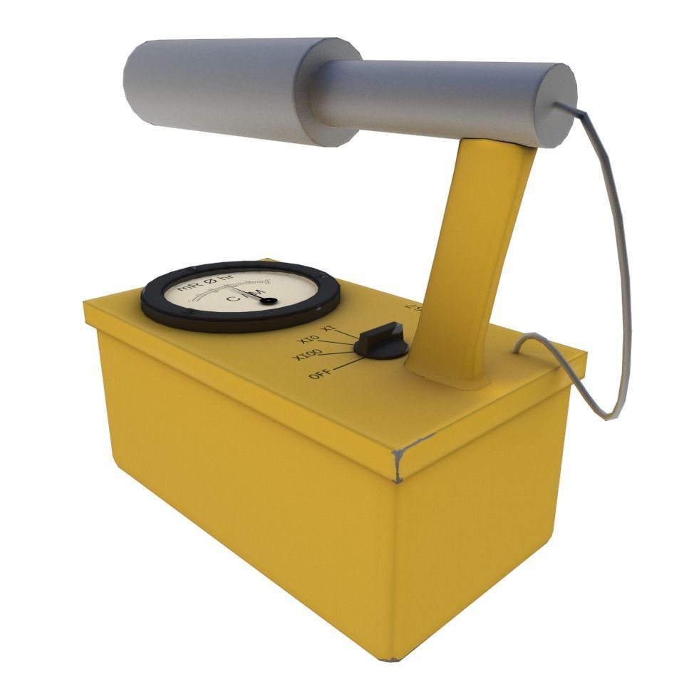 Geiger Counter Low-poly 3D model_1