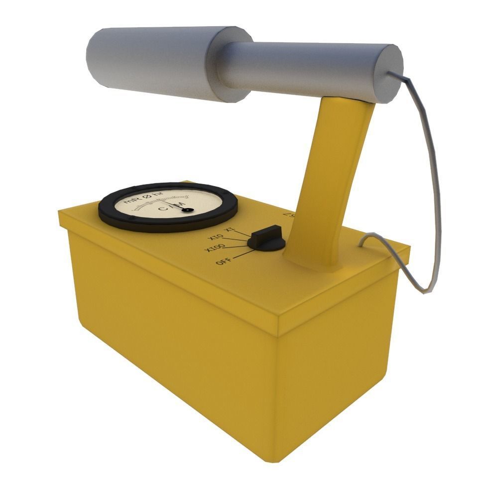 Geiger Counter Low-poly 3D model_2