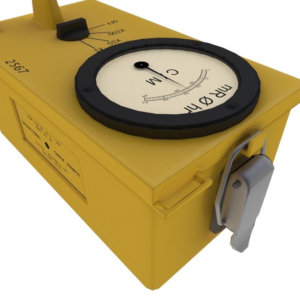 Geiger Counter Low-poly 3D model_7