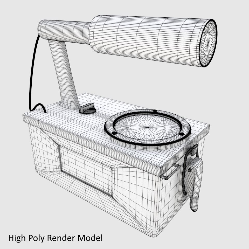 Geiger Counter Low-poly 3D model_4