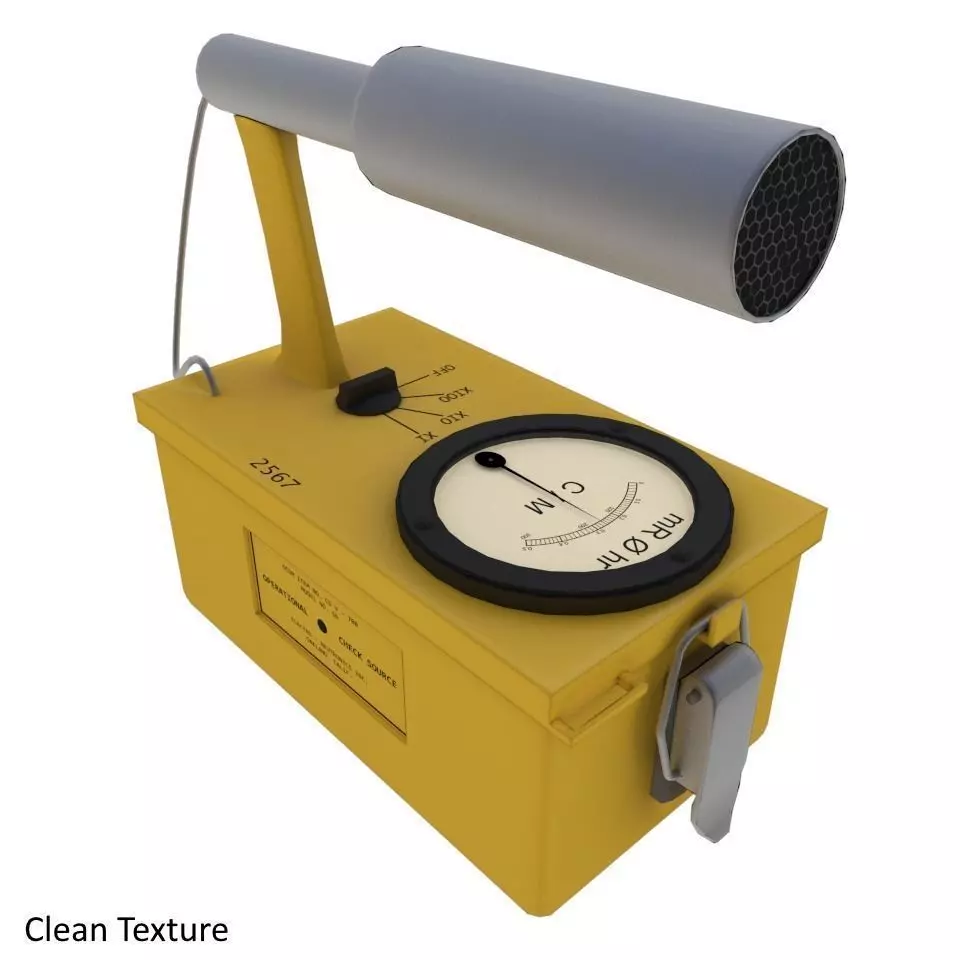 Geiger Counter Low-poly 3D model_0