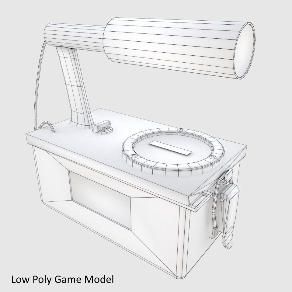 Geiger Counter Low-poly 3D model_6