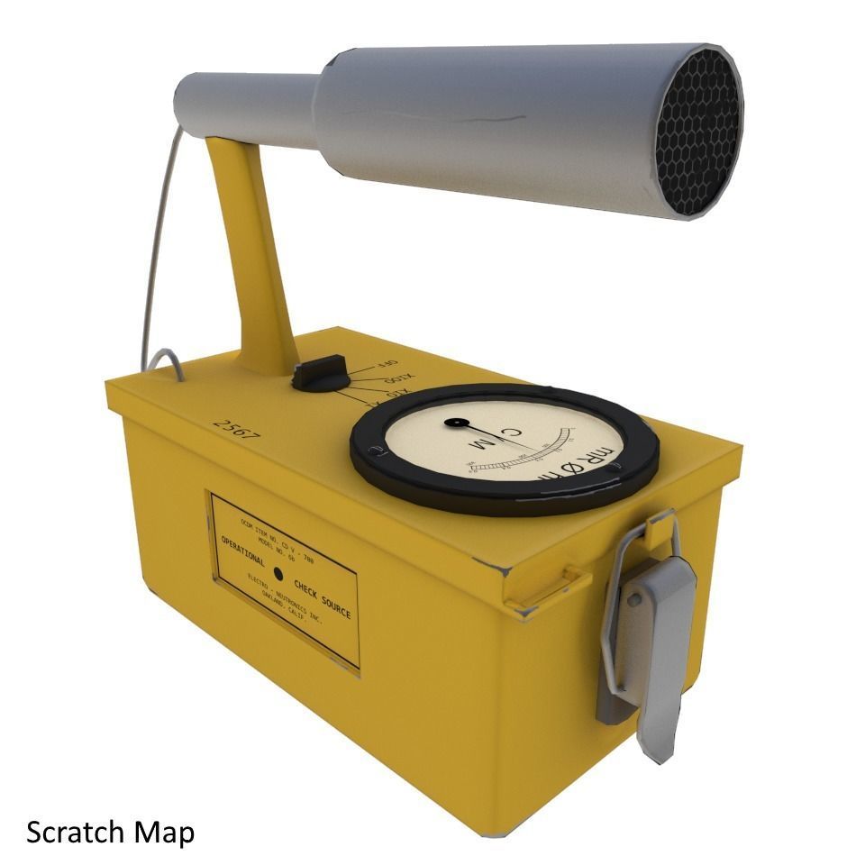 Geiger Counter Low-poly 3D model_5