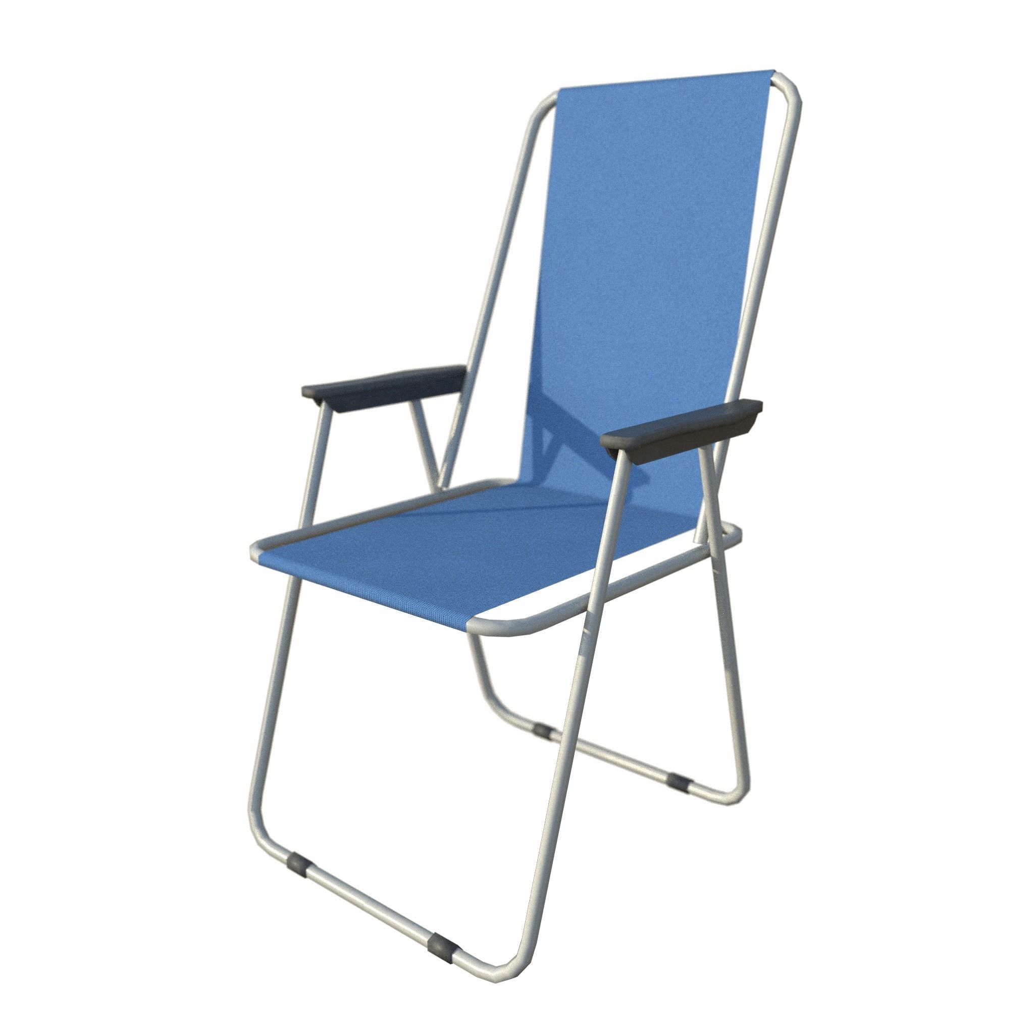 Camping Chair Low-poly 3D model_4