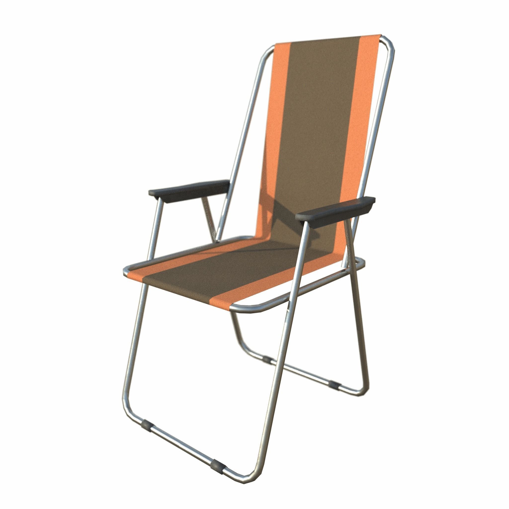 Camping Chair Low-poly 3D model_2