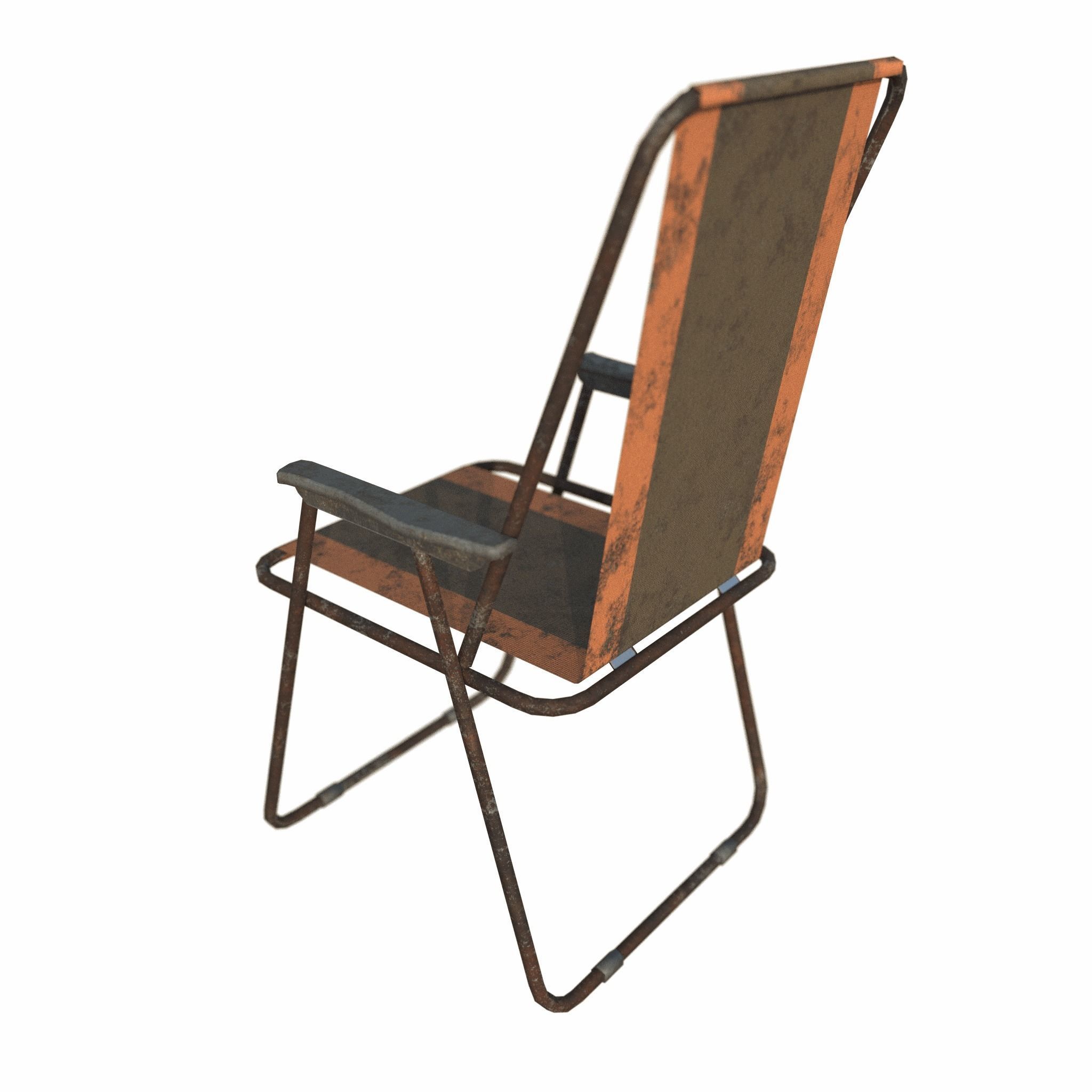 Camping Chair Low-poly 3D model_13