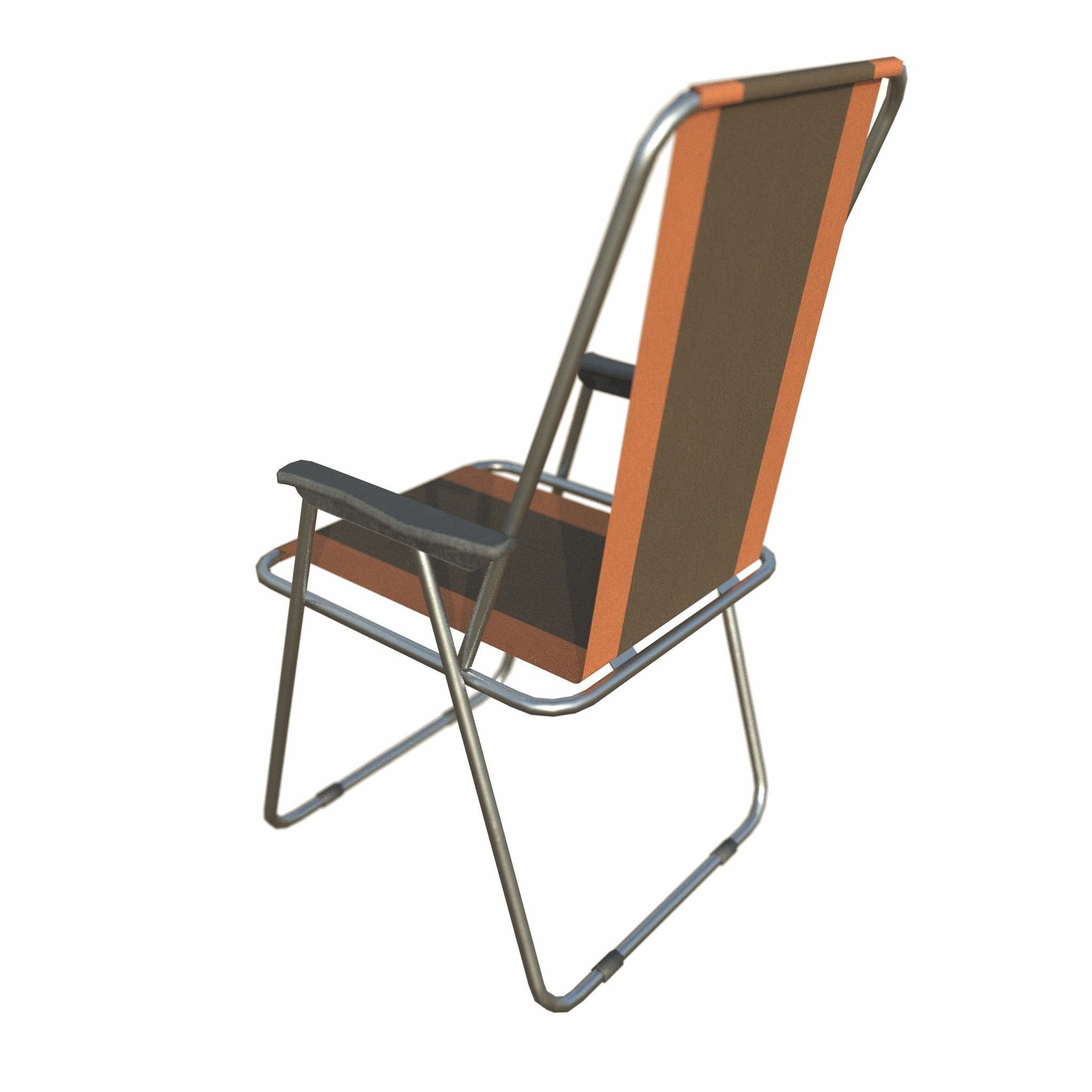 Camping Chair Low-poly 3D model_14