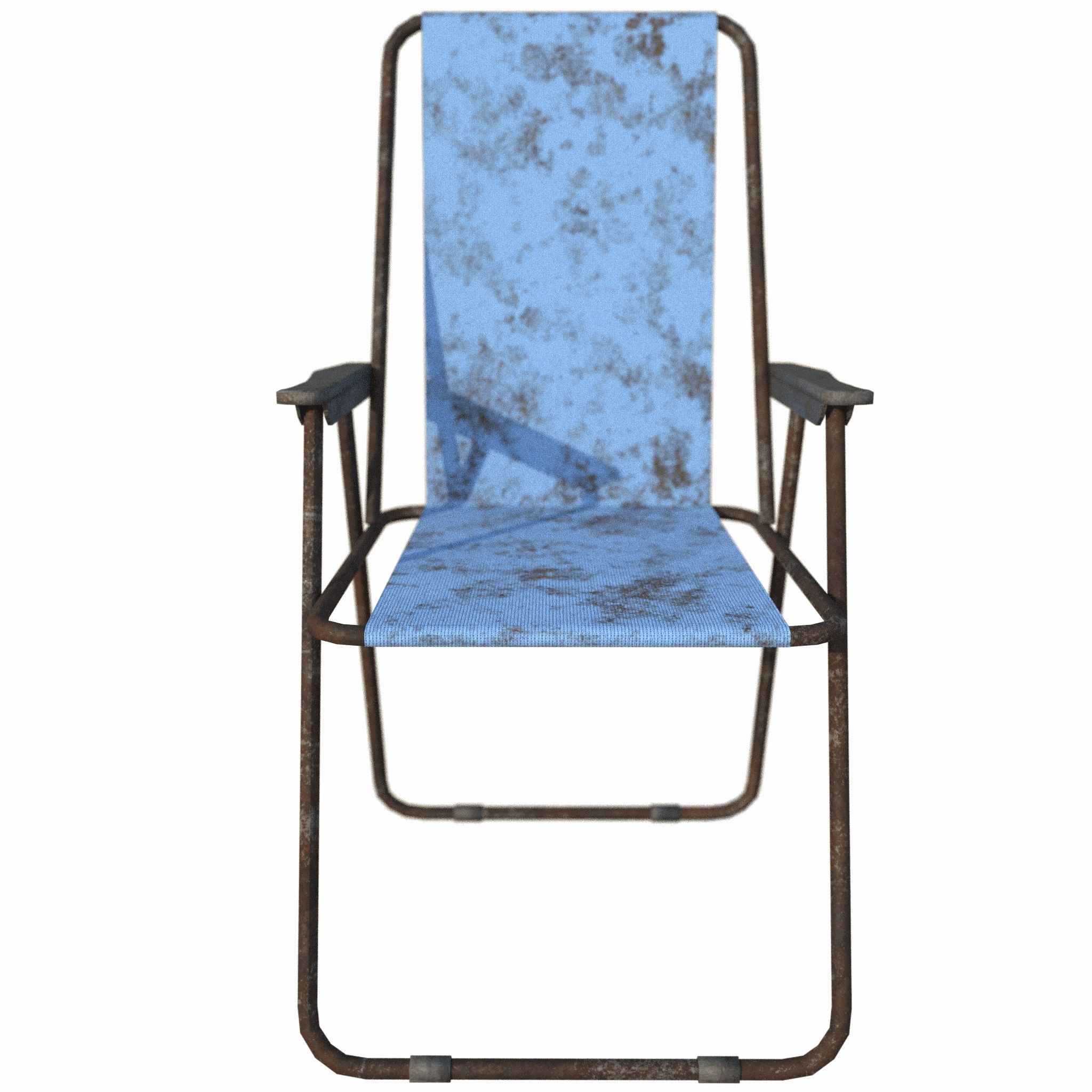 Camping Chair Low-poly 3D model_7