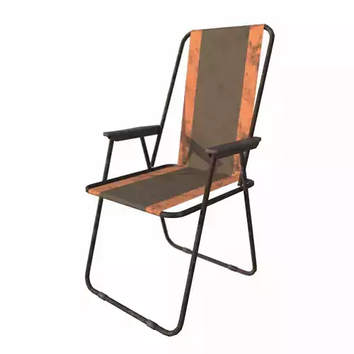Camping Chair Low-poly 3D model
