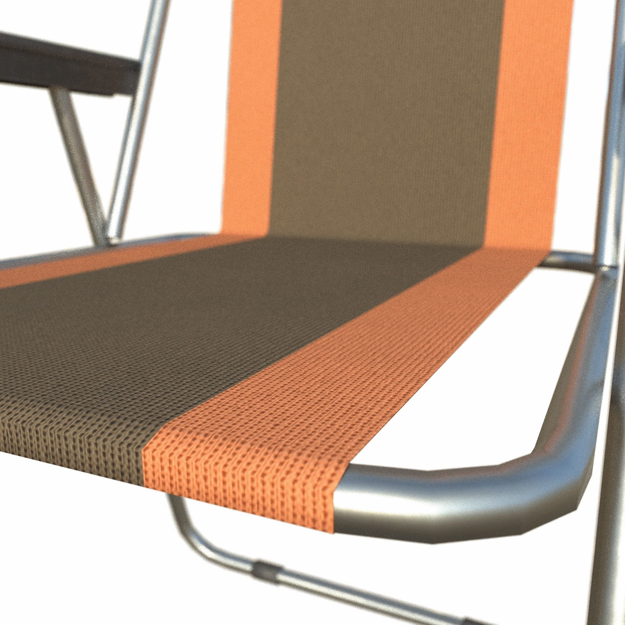 Camping Chair Low-poly 3D model_10