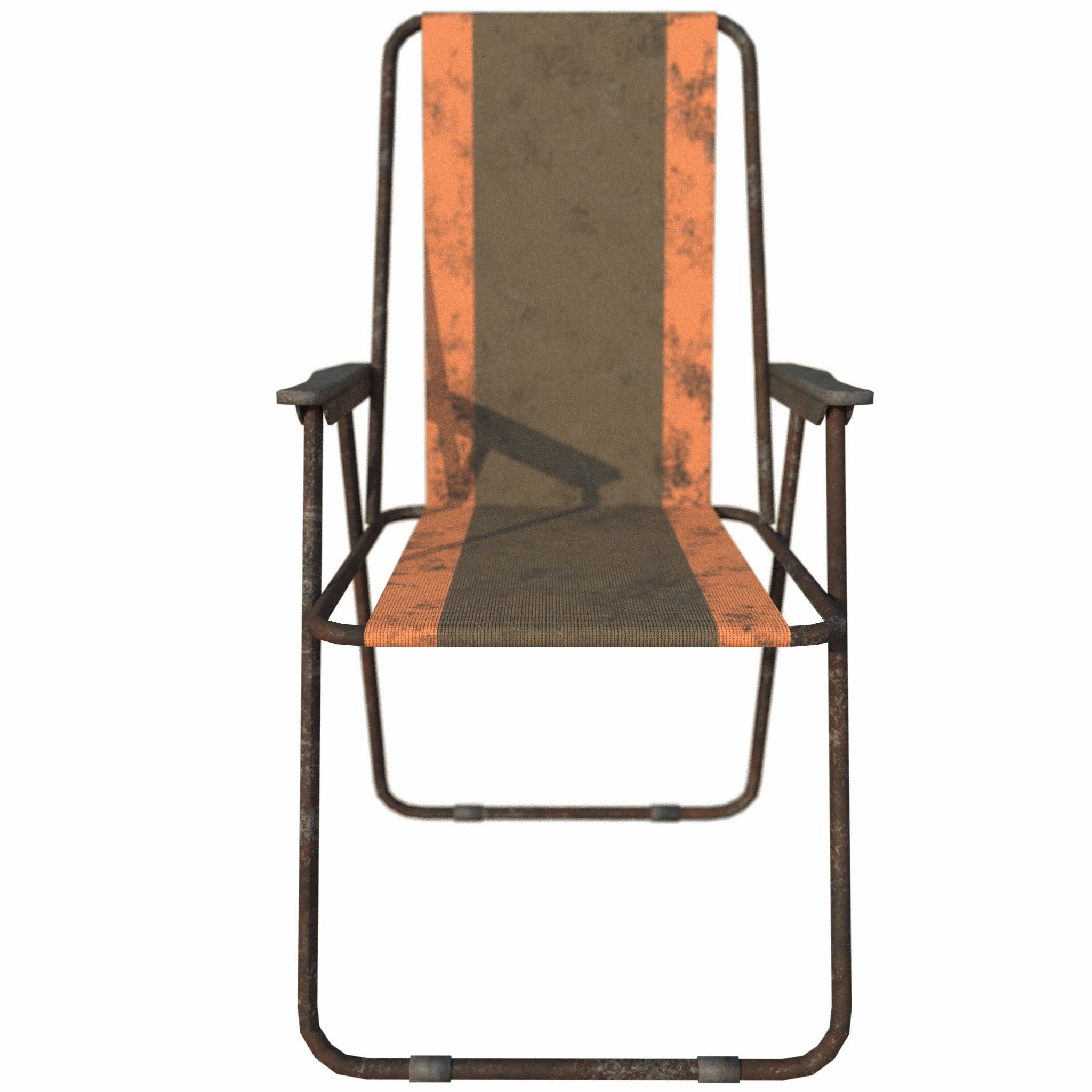 Camping Chair Low-poly 3D model_5