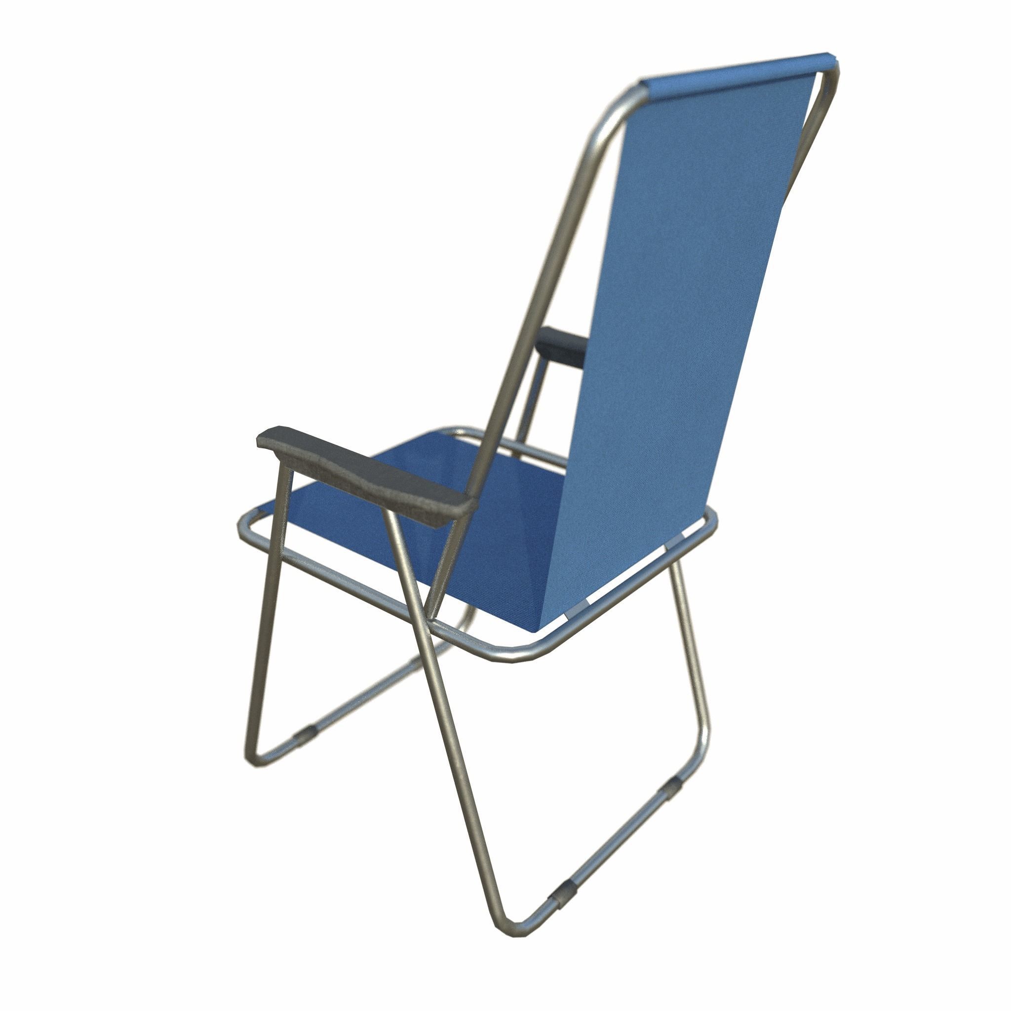 Camping Chair Low-poly 3D model_16